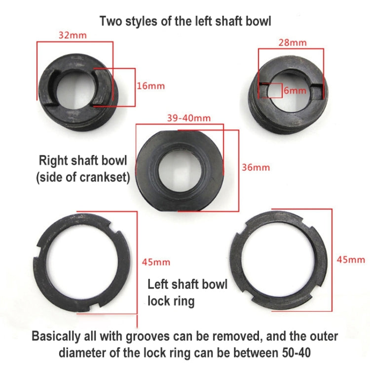 BIKERSAY GK-FK01 Bicycle Service Spanner Middle Shaft Removal Tool - Maintenance tools by BIKERSAY | Online Shopping South Africa | PMc TechLife | Buy Now Pay Later Mobicred