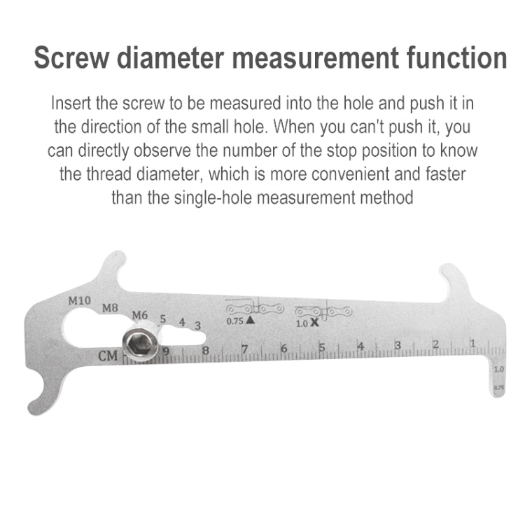 BIKERSAY BT035S Bicycle Chain Wear Checker MTB Chains Gauge Measurement Ruler Repair Tool - Maintenance tools by BIKERSAY | Online Shopping South Africa | PMc TechLife | Buy Now Pay Later Mobicred