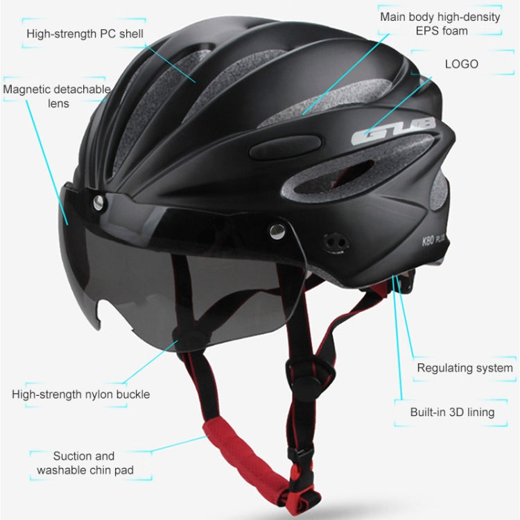 GUB K80 Plus Bike Helmet With Visor And Goggles(Black) - free shipping - PMC TechLife - Order now!