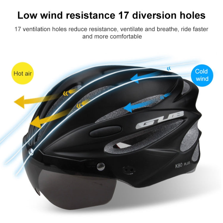 GUB K80 Plus Bike Helmet With Visor And Goggles(Titanium Color) - Protective Helmet & Masks by GUB | Online Shopping South Africa | PMC TechLife | Buy Now Pay Later Mobicred