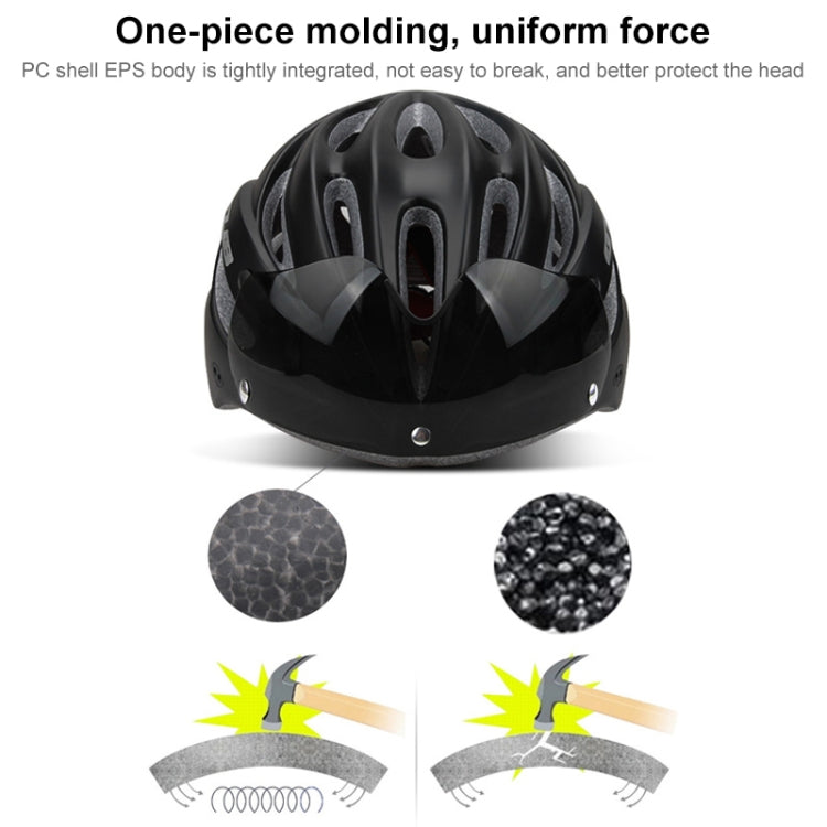 GUB K80 Plus Bike Helmet With Visor And Goggles(Titanium Color) - Protective Helmet & Masks by GUB | Online Shopping South Africa | PMC TechLife | Buy Now Pay Later Mobicred