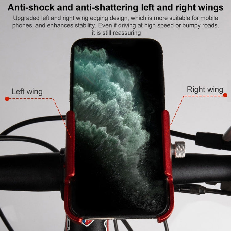 GUB P30 Aluminum Bike Phone Holder(Black) - Holders by GUB | Online Shopping South Africa | PMC TechLife | Buy Now Pay Later Mobicred