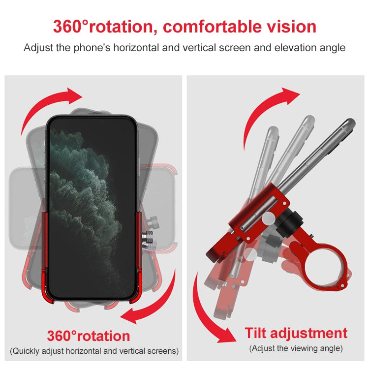 GUB P30 Aluminum Bike Phone Holder(Black) - Holders by GUB | Online Shopping South Africa | PMC TechLife | Buy Now Pay Later Mobicred