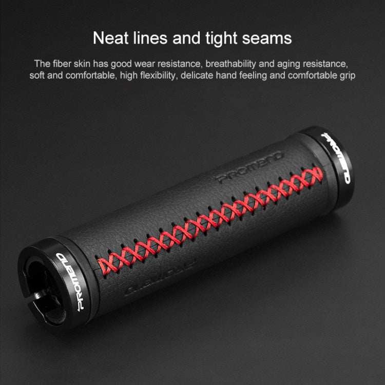 PROMEND GR-501 1 Pair Microfiber Leather Mountain Bicycle Grips Cover(Black Red) - Bicycle Grips by PROMEND | Online Shopping South Africa | PMc TechLife | Buy Now Pay Later Mobicred