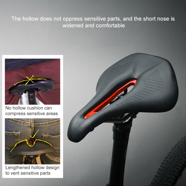 PROMEND SD-576 Nylon Fiber Triathlon Bicycle Saddle (Black Red) - free shipping - PMc TechLife - Order now!