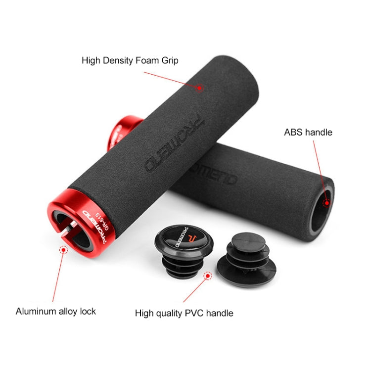 PROMEND GR-513 1 Pair Bicycle Antiskid Sweat-absorbing Sponge Grips Cover (Black) - Bicycle Grips by PROMEND | Online Shopping South Africa | PMc TechLife | Buy Now Pay Later Mobicred