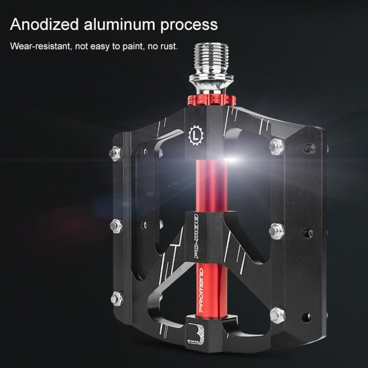 PROMEND PD-M88 1 Pair Mountain Bicycle Aluminum Alloy 3-Bearings Pedals (Red) - free shipping - PMc TechLife - Order now!