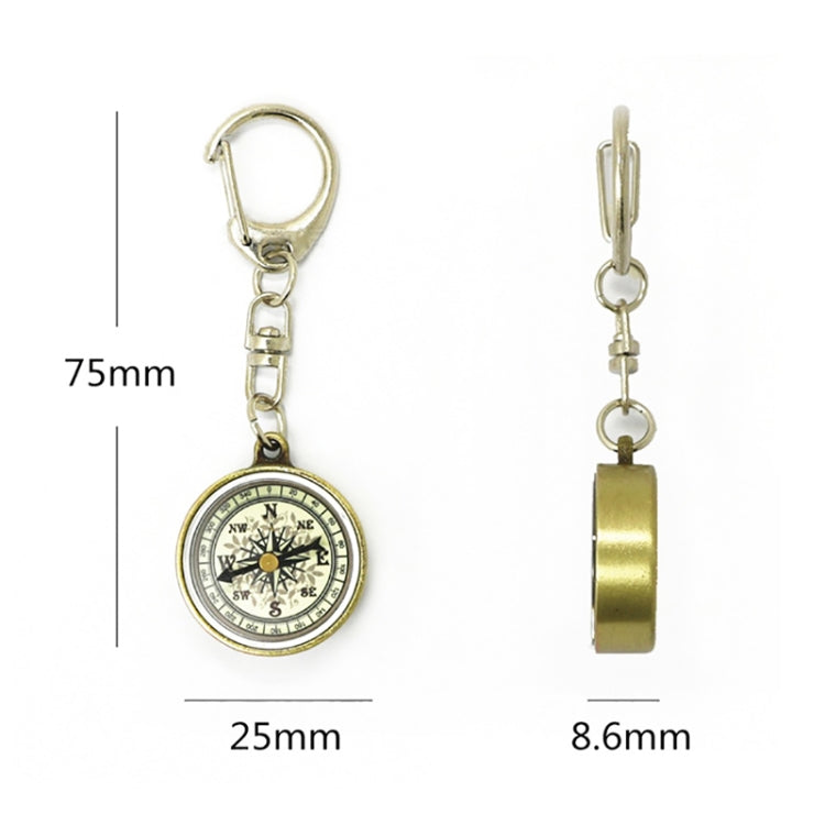 Nisa C25X Vintage Zinc Alloy Metal Compass with Keychain - Hiking Meter by PMC TechLife | Online Shopping South Africa | PMC TechLife | Buy Now Pay Later Mobicred