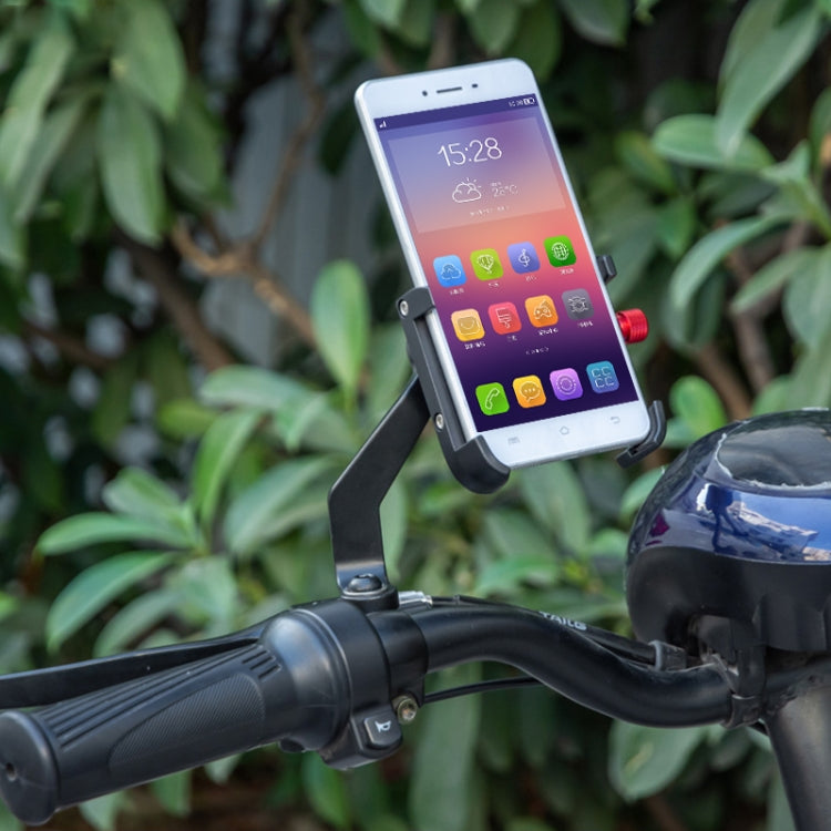 PROMEND SJJ-275E Bicycle Aluminum Alloy Phone Holder for Handlebar (Titanium Color) - Holders by PROMEND | Online Shopping South Africa | PMC TechLife | Buy Now Pay Later Mobicred