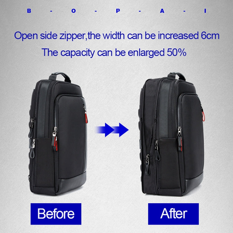 Bopai 751-006641 Large Capacity Business Fashion Breathable Laptop Backpack with External USB Interface, Size: 30 x 15 x 44cm(Black) - free shipping - PMC Jewellery - Order now!