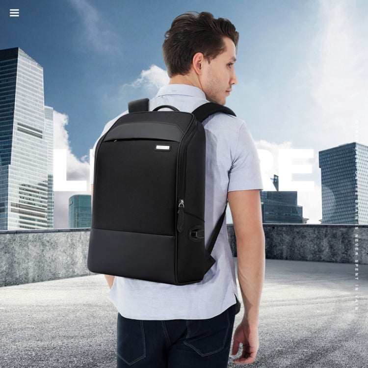 Bopai 751-006881 Business Anti-theft Waterproof Large Capacity Double Shoulder Bag,with USB Charging Port, Size: 30x14x44cm(Black) - free shipping - PMC Jewellery - Order now!