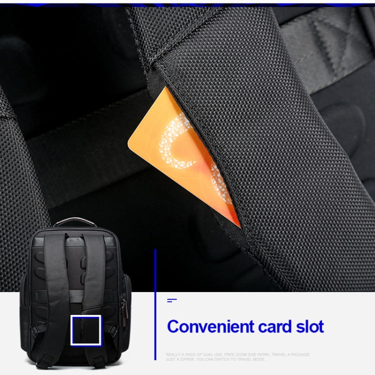 Bopai 751-007291 Business Anti-theft Waterproof Large Capacity Double Shoulder Bag,with USB Charging Port, Size: 34x19x43.5cm (Black) - free shipping - PMC Jewellery - Order now!