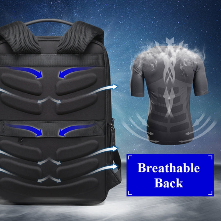 Bopai 851-009911 Business Anti-theft Waterproof Large Capacity Double Shoulder Bag,with USB Charging Port, Size: 30.5x13x45cm (Black) - free shipping - PMC Jewellery - Order now!