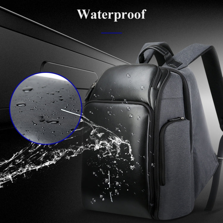 Bopai 851-010128 Business Anti-theft Waterproof Large Capacity Double Shoulder Bag,with USB Charging Port, Size: 34x19x43cm (Black) - free shipping - PMC Jewellery - Order now!