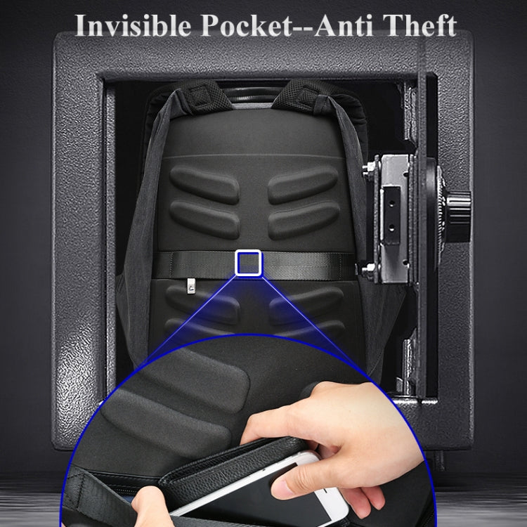 Bopai 851-010128 Business Anti-theft Waterproof Large Capacity Double Shoulder Bag,with USB Charging Port, Size: 34x19x43cm (Black) - free shipping - PMC Jewellery - Order now!