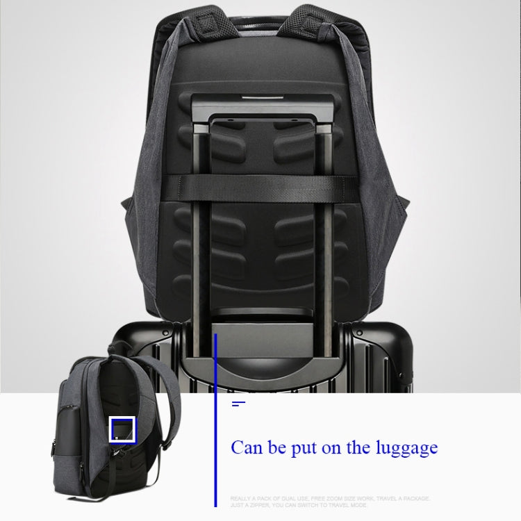 Bopai 851-014518 Business Waterproof Three-layer Large Capacity Double Shoulder Bag,with USB Charging Port, Size: 37x21x47.5cm (Black) - free shipping - PMC Jewellery - Order now!