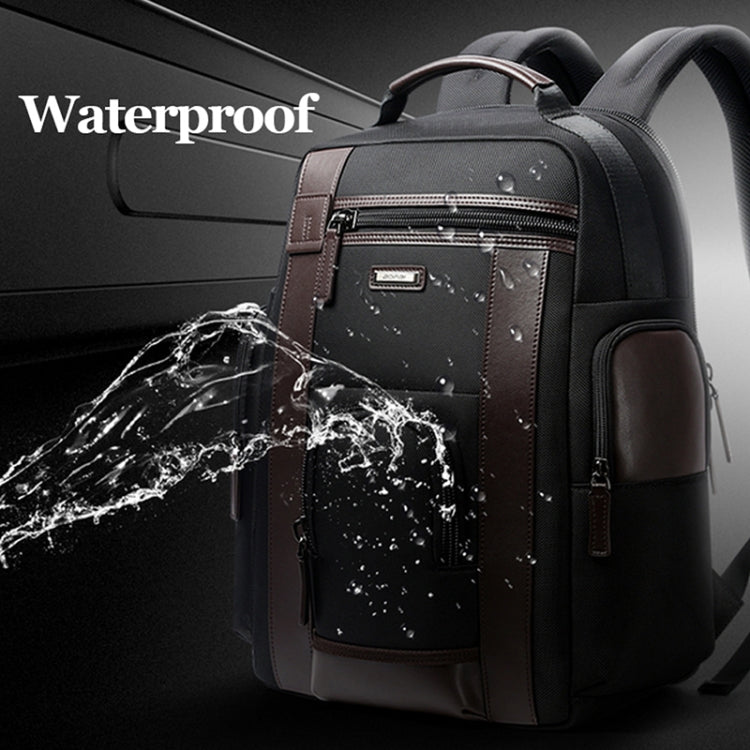 Bopai 851-008821 Outdoor Breathable Waterproof Anti-theft Large Capacity Double Shoulder Bag,with USB Charging Port, Size: 36x17x41.5cm (Black) - free shipping - PMC Jewellery - Order now!
