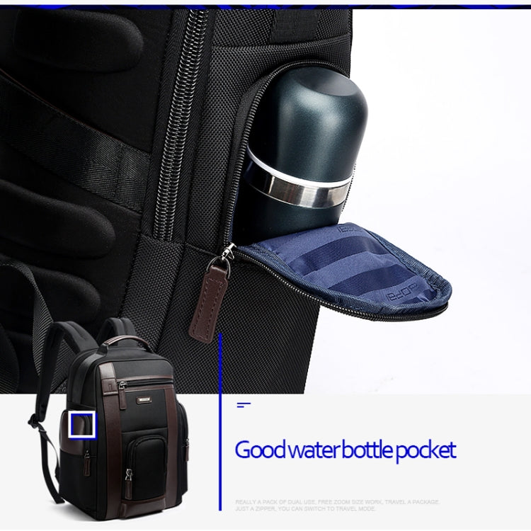 Bopai 851-008821 Outdoor Breathable Waterproof Anti-theft Large Capacity Double Shoulder Bag,with USB Charging Port, Size: 36x17x41.5cm (Black) - free shipping - PMC Jewellery - Order now!