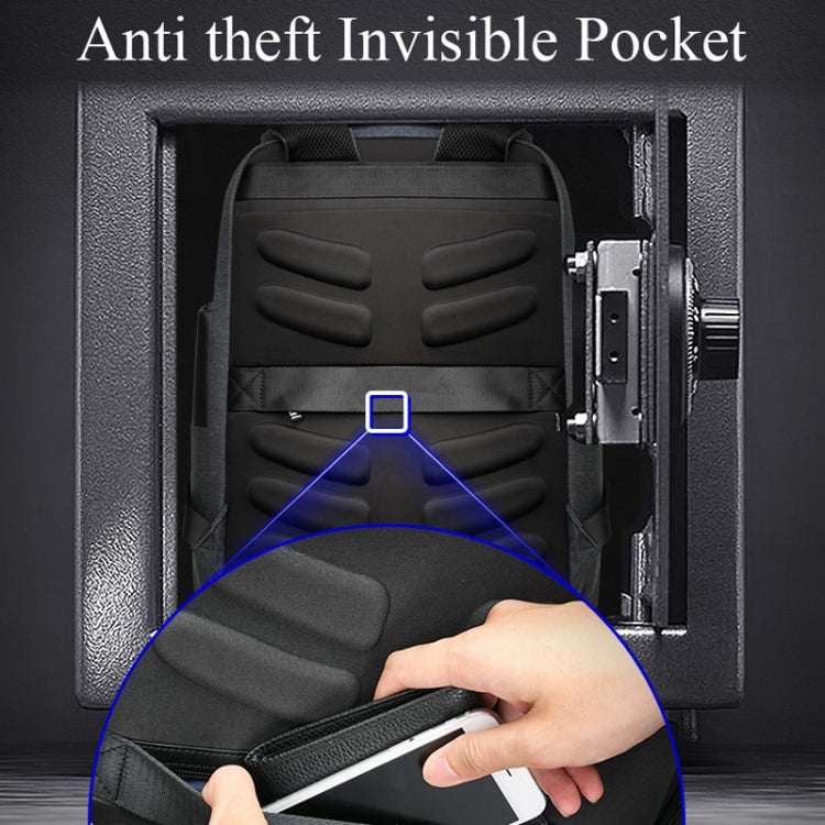 Bopai 851-014318 Fashion Outdoor Breathable Waterproof Anti-theft Three-layer Large Capacity Double Shoulder Bag,with USB Charging Port, Size: 31x17x44cm(Grey) - free shipping - PMC Jewellery - Order now!