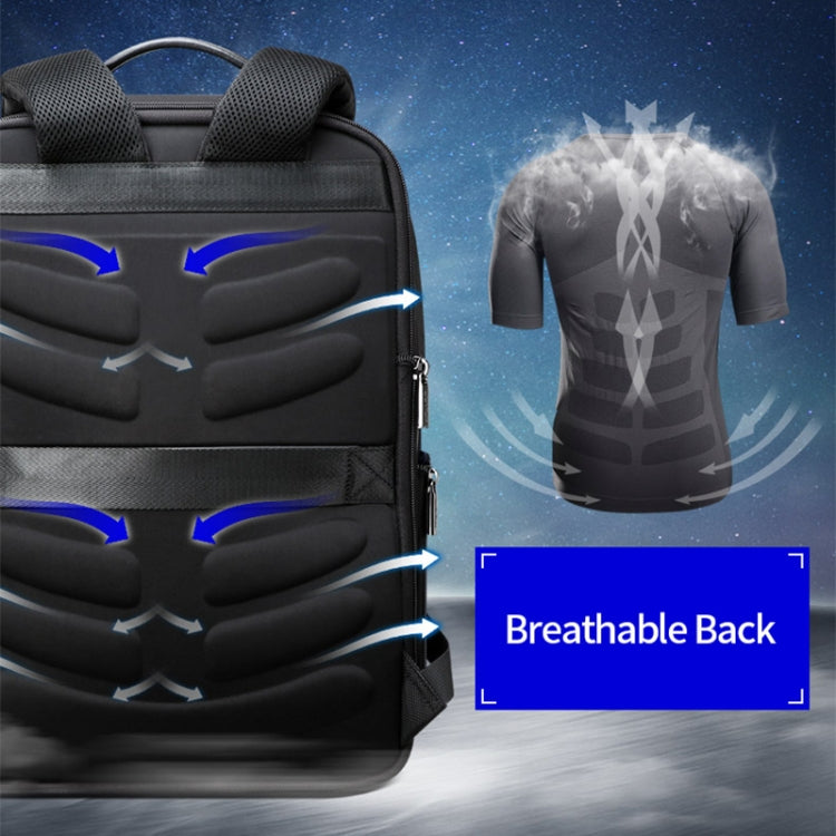 Bopai 61-02511 Business Travel Breathable Waterproof Anti-theft Man Backpack, Size: 30x15x44cm(Black) - free shipping - PMC Jewellery - Order now!