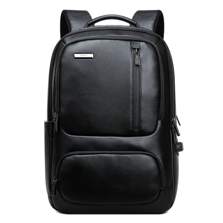 Bopai 851-023911 Top-grain Leather Business Breathable Anti-theft Man Backpack, Size: 28x18x42cm(Black) - free shipping - PMC Jewellery - Order now!