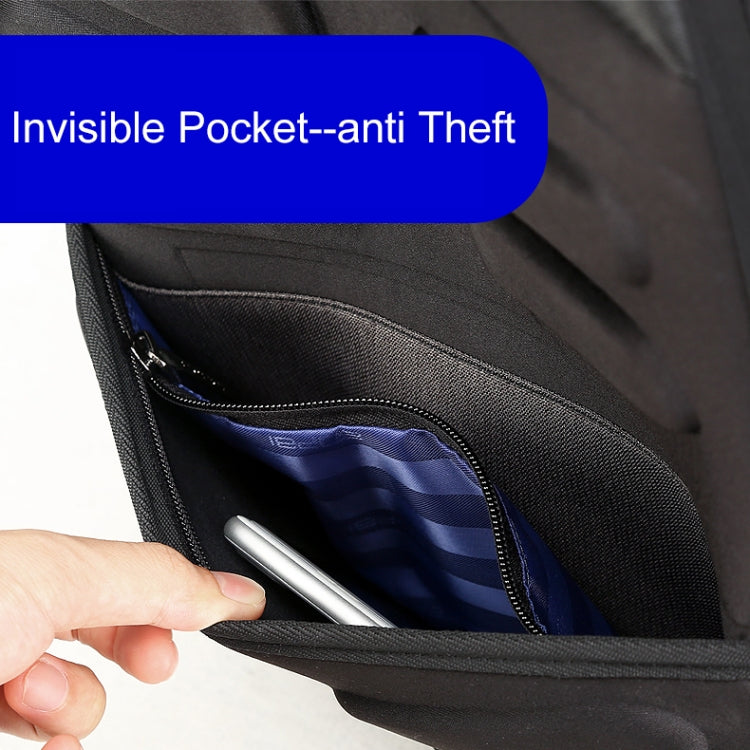 Bopai 851-023911 Top-grain Leather Business Breathable Anti-theft Man Backpack, Size: 28x18x42cm(Black) - free shipping - PMC Jewellery - Order now!