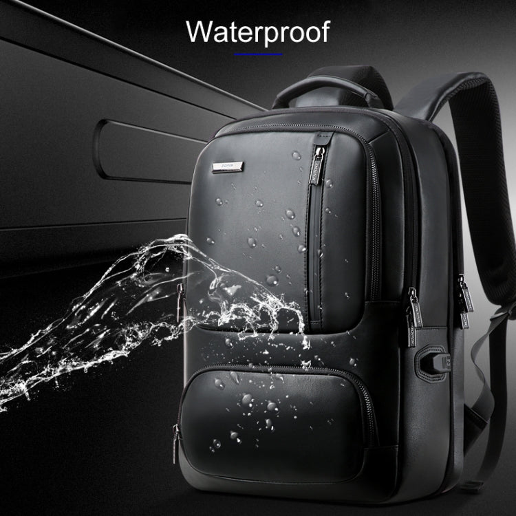 Bopai 851-023911 Top-grain Leather Business Breathable Anti-theft Man Backpack, Size: 28x18x42cm(Black) - free shipping - PMC Jewellery - Order now!