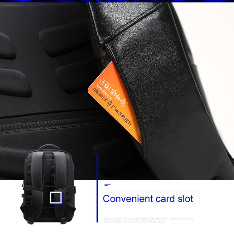 Bopai 851-023911 Top-grain Leather Business Breathable Anti-theft Man Backpack, Size: 28x18x42cm(Black) - free shipping - PMC Jewellery - Order now!