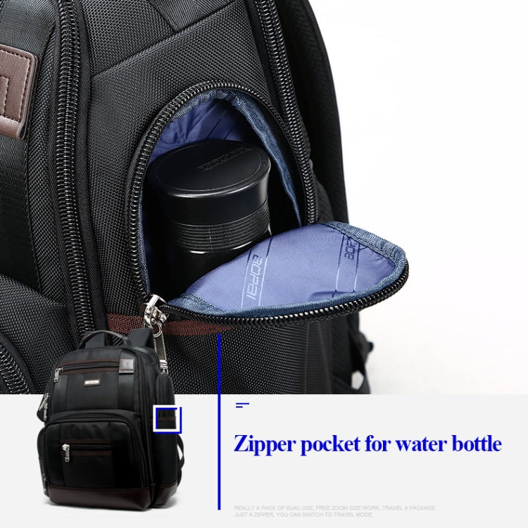 Bopai 11-85301 15.6 inch Large Capacity Multi-layer Zipper Bag Design Breathable Laptop Backpack, Size: 35 x 20 x 43cm(Black) - free shipping - PMC Jewellery - Order now!