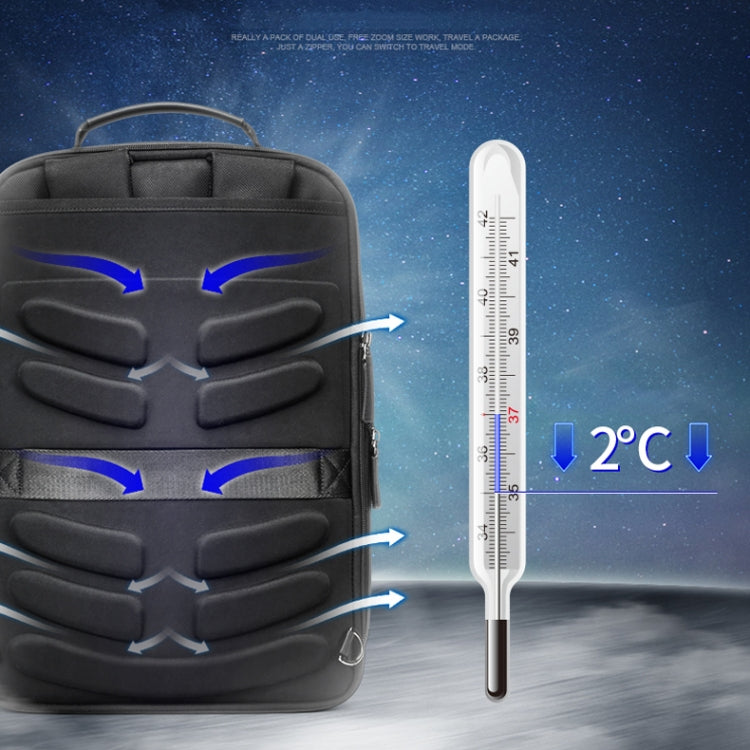 Bopai 751-006561 Large Capacity Business Casual Breathable Laptop Backpack with External USB Interface, Size: 29 x 16 x 44cm(Black) - free shipping - PMC Jewellery - Order now!