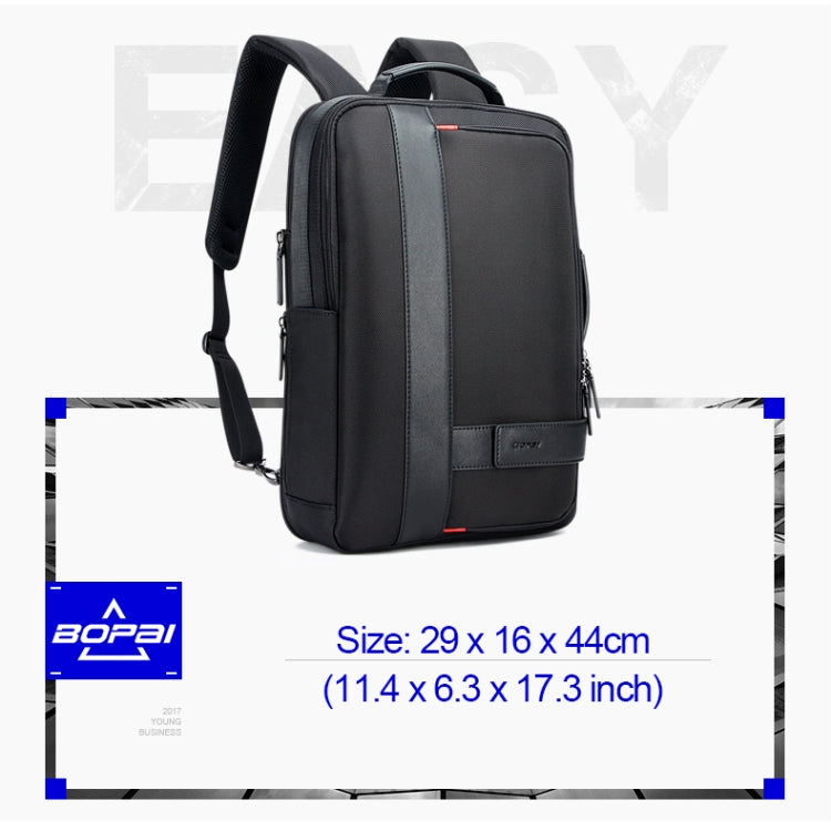 Bopai 751-006561 Large Capacity Business Casual Breathable Laptop Backpack with External USB Interface, Size: 29 x 16 x 44cm(Black) - free shipping - PMC Jewellery - Order now!