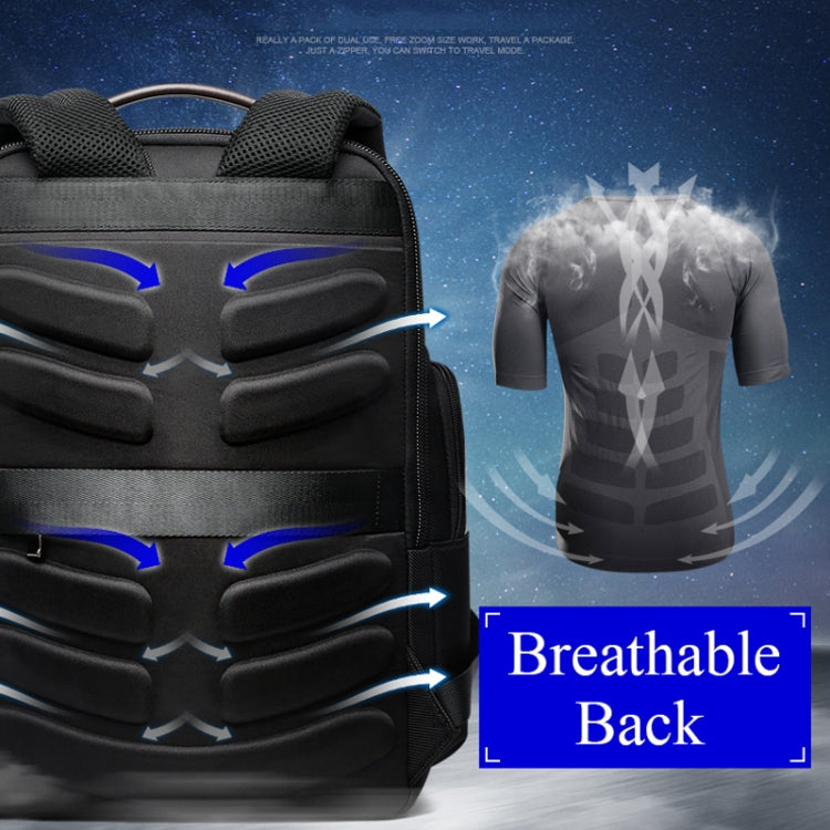 Bopai 751-007301 Business Anti-theft Waterproof Large Capacity Double Shoulder Bag,with USB Charging Port, Size: 28x19x42cm(Black) - free shipping - PMC Jewellery - Order now!