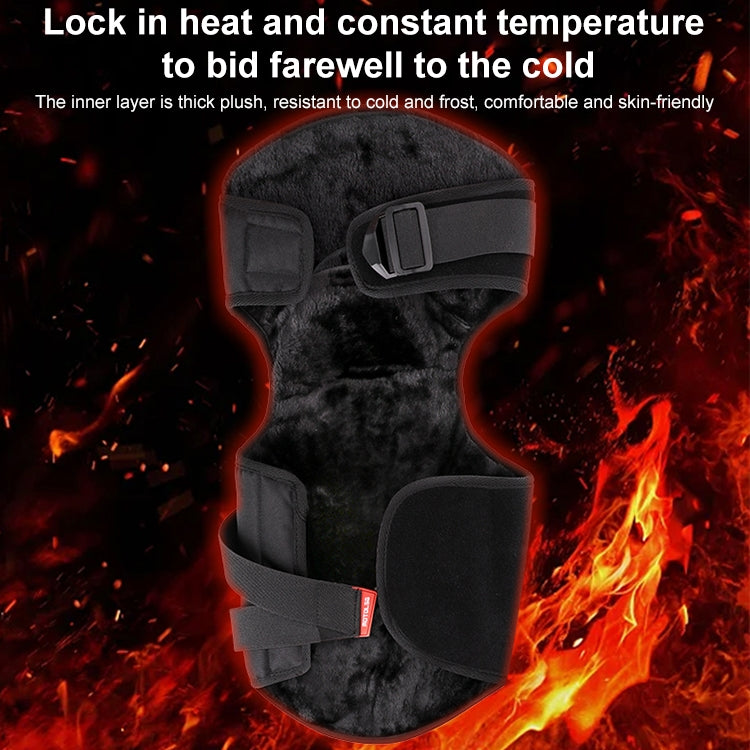 MOTOLSG 2 in 1 Knee Pads Motorcycle Bicycle Riding Warm Fleece Soft Protective Gear (Black Red) - free shipping - PMC TechLife - Order now!