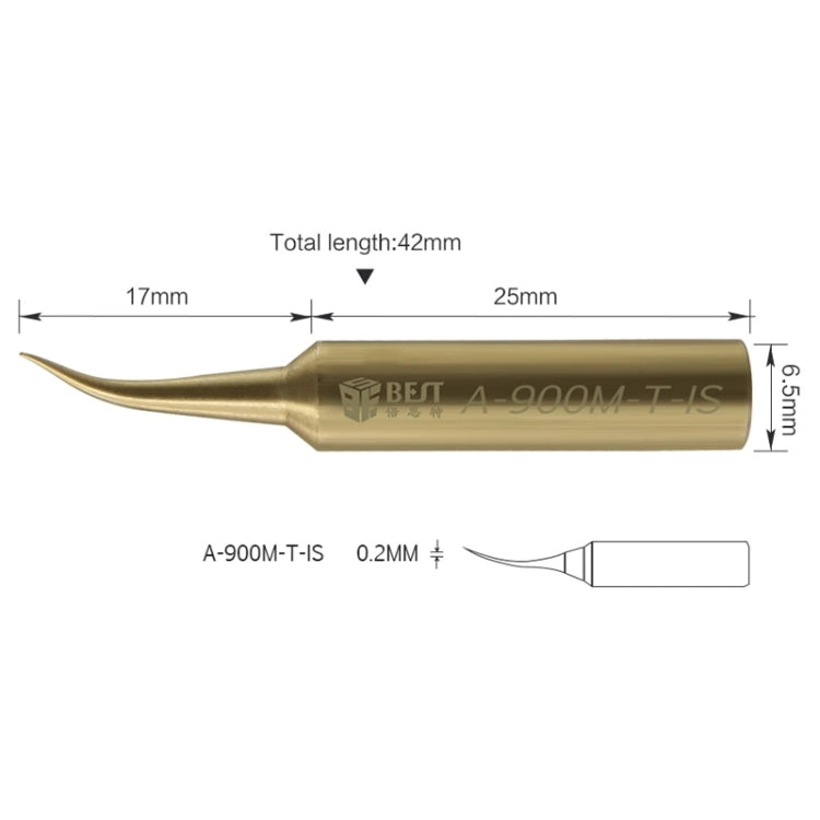 10 PCS BEST Pure Copper Low Temperature Soldering Iron Tip Special for Welding Fly Jump Wire A-900M-T-IS - free shipping - PMC TechLife - Order now!