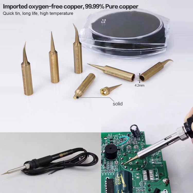10 PCS BEST Pure Copper Low Temperature Soldering Iron Tip Special for Welding Fly Jump Wire A-900M-T-IS - free shipping - PMC TechLife - Order now!