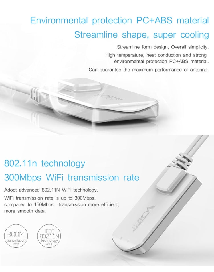 VONETS VAP11N Mini WiFi 300Mbps Repeater WiFi Bridge, Best Partner of IP Device / IP Camera / IP Printer / XBOX / PS3 / IPTV / Skybox(White) - free shipping - PMC Jewellery - Order now!