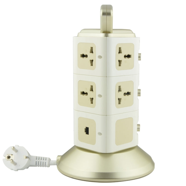 VONETS WiFi-SB-L3 3 Layers with 8 Outlets + 2 USB Ports + RJ45 Port 300Mbps WiFi Repeater Smart Power Sockets, EU Plug, Cable Length: 2m(Gold) - free shipping - PMC TechLife - Order now!