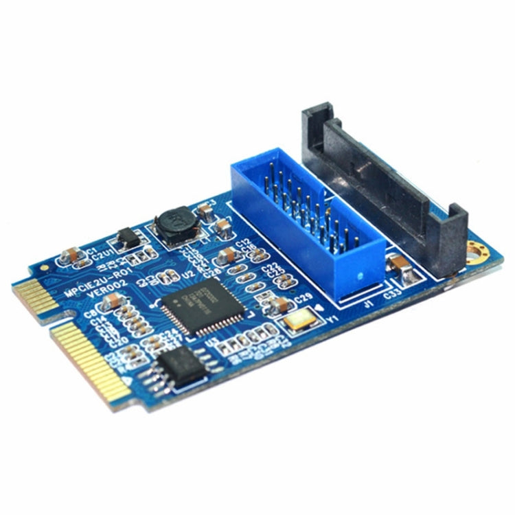 MINI PCI-E to USB 3.0 Front 19 Pin Desktop PC Expansion Card (Blue) -  by PMC Jewellery | Online Shopping South Africa | PMC Jewellery | Buy Now Pay Later Mobicred