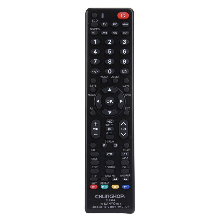 CHUNGHOP E-S920 Universal Remote Controller for SANYO LED TV / LCD TV / HDTV / 3DTV - free shipping - PMc TechLife - Order now!