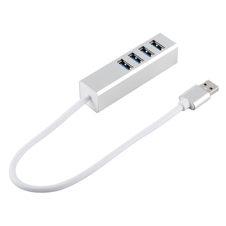 5Gbps Super Speed Self / Bus Power 4 Ports USB 3.0 HUB (Silver) - free shipping - PMC Jewellery - Order now!