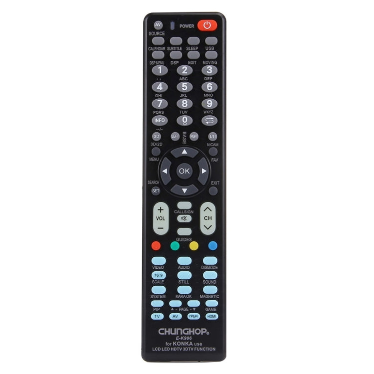 CHUNGHOP E-K906 Universal Remote Controller for KONKA LED TV / LCD TV / HDTV / 3DTV - TV by CHUNGHOP | Online Shopping South Africa | PMc TechLife | Buy Now Pay Later Mobicred