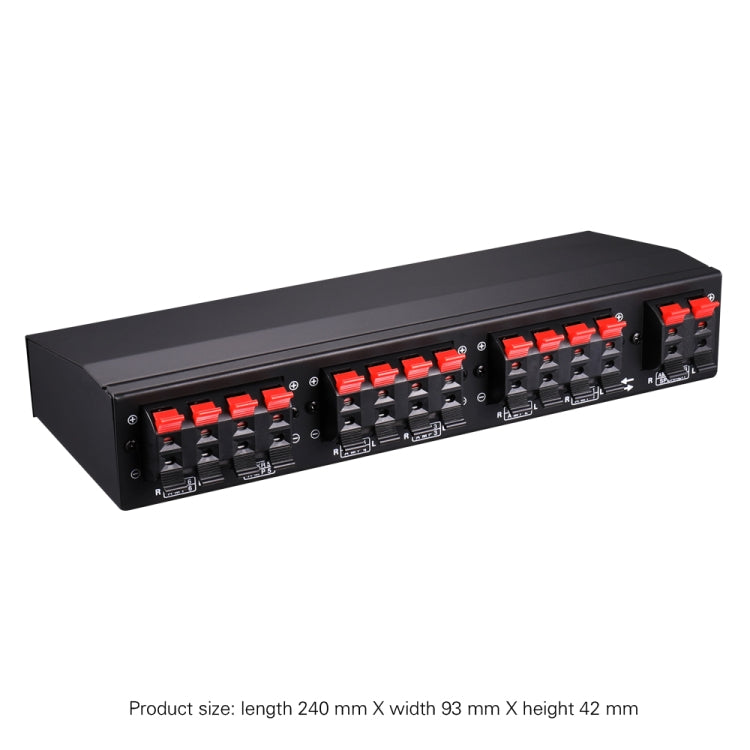 LINEPAUDIO B898 Six-way Stereo Loudspeaker / Amplifier Comparator Bidirectional Selective Switch Switcher (Black) -  by PMC TechLife | Online Shopping South Africa | PMC TechLife | Buy Now Pay Later Mobicred