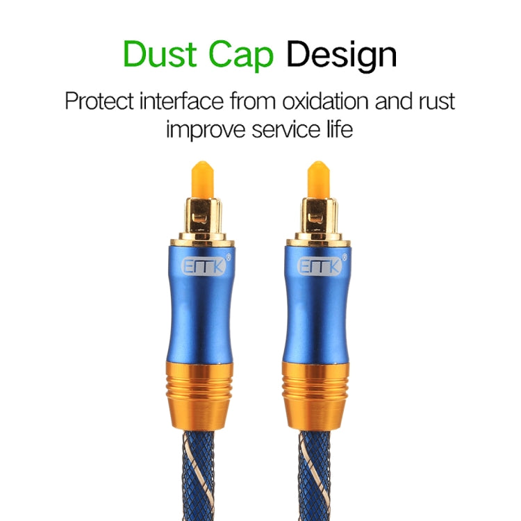 EMK LSYJ-A 3m OD6.0mm Gold Plated Metal Head Toslink Male to Male Digital Optical Audio Cable - free shipping - PMC Jewellery - Order now!