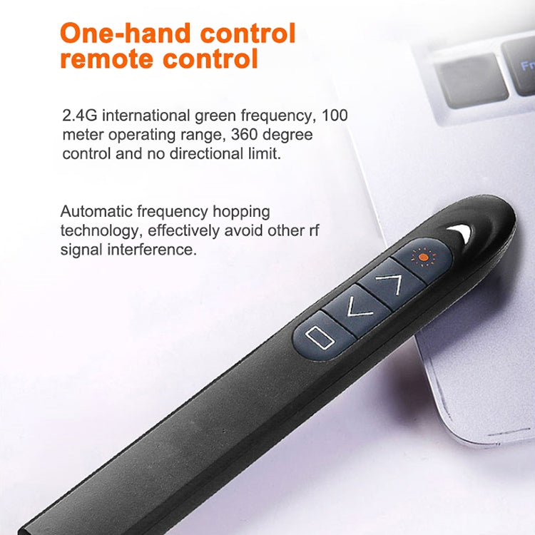XM930 2.4GHz Wireless Laser PowerPoint Page Turning Pen Multimedia Wireless Presentation Projection Pen with USB Receiver, Support Low Battery Remind, Remote Control Distance: 100m(Black) -  by PMC TechLife | Online Shopping South Africa | PMC TechLife | Buy Now Pay Later Mobicred