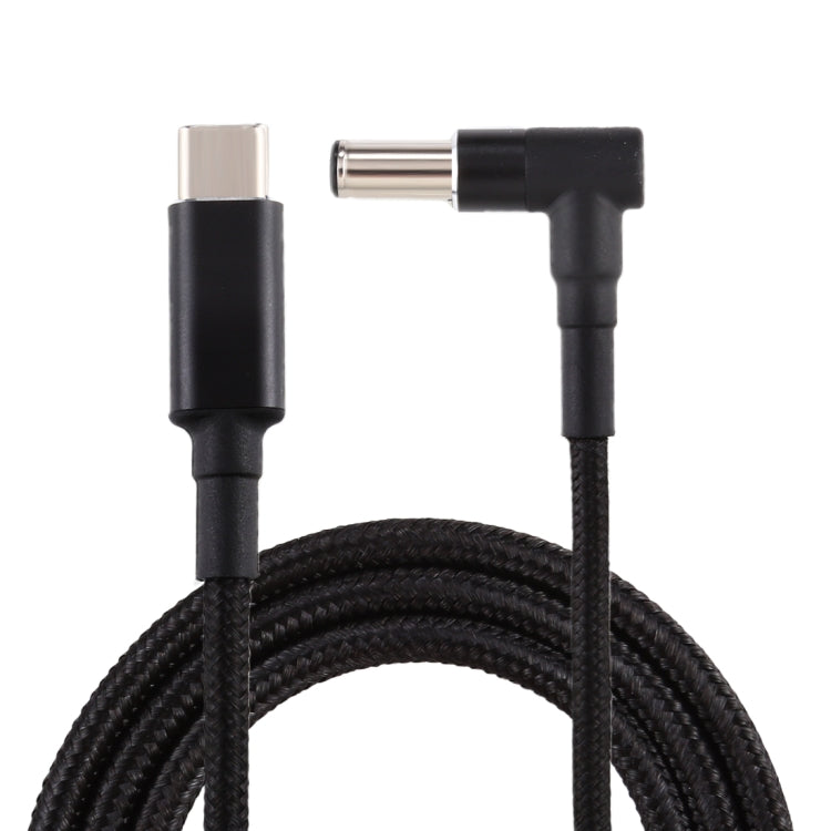 PD 100W 6.0 x 1.4mm Elbow to USB-C / Type-C Nylon Weave Power Charge Cable, Cable Length: 1.7m - For Sony by PMC TechLife | Online Shopping South Africa | PMC TechLife | Buy Now Pay Later Mobicred