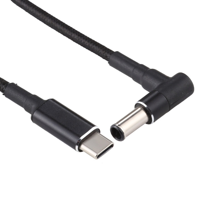 PD 100W 6.0 x 1.4mm Elbow to USB-C / Type-C Nylon Weave Power Charge Cable, Cable Length: 1.7m - For Sony by PMC TechLife | Online Shopping South Africa | PMC TechLife | Buy Now Pay Later Mobicred