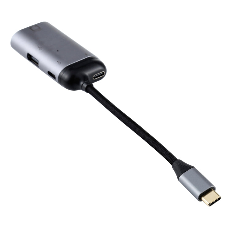 Type-C / USB-C Male to RJ45 Female  + Type-C / USB-C Female + USB Female Adapter Converter - Cable & Adapters by PMC Jewellery | Online Shopping South Africa | PMC Jewellery | Buy Now Pay Later Mobicred