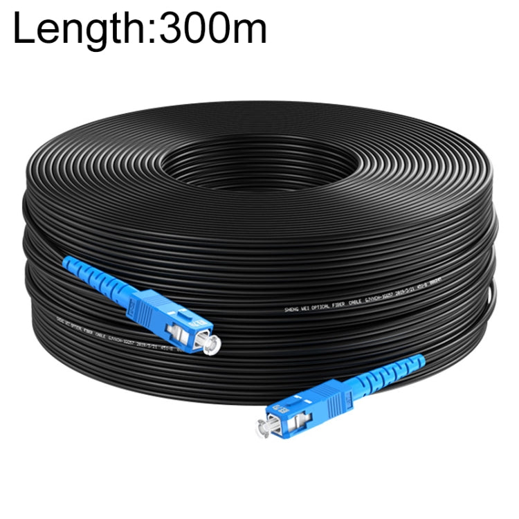 Triple Steel Wire Long Range Outdoor Fiber Optic Drop Cable Patch Jumper with SC Connector, Cable Length: 300m - Fiber Optic Jumper by PMC Jewellery | Online Shopping South Africa | PMC Jewellery | Buy Now Pay Later Mobicred