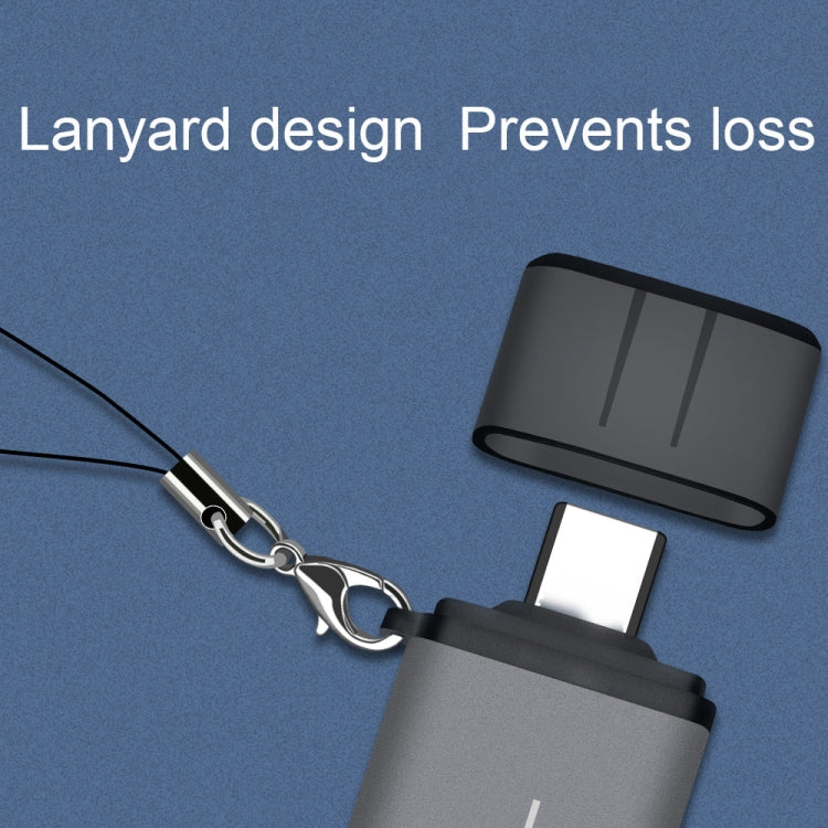 ADS-103 3 in 1 Type-C Male to USB 3.0 Female + SD / TF Card Slots OTG Adapter SD / TF Card Reader (Silver) -  by PMC TechLife | Online Shopping South Africa | PMC TechLife | Buy Now Pay Later Mobicred