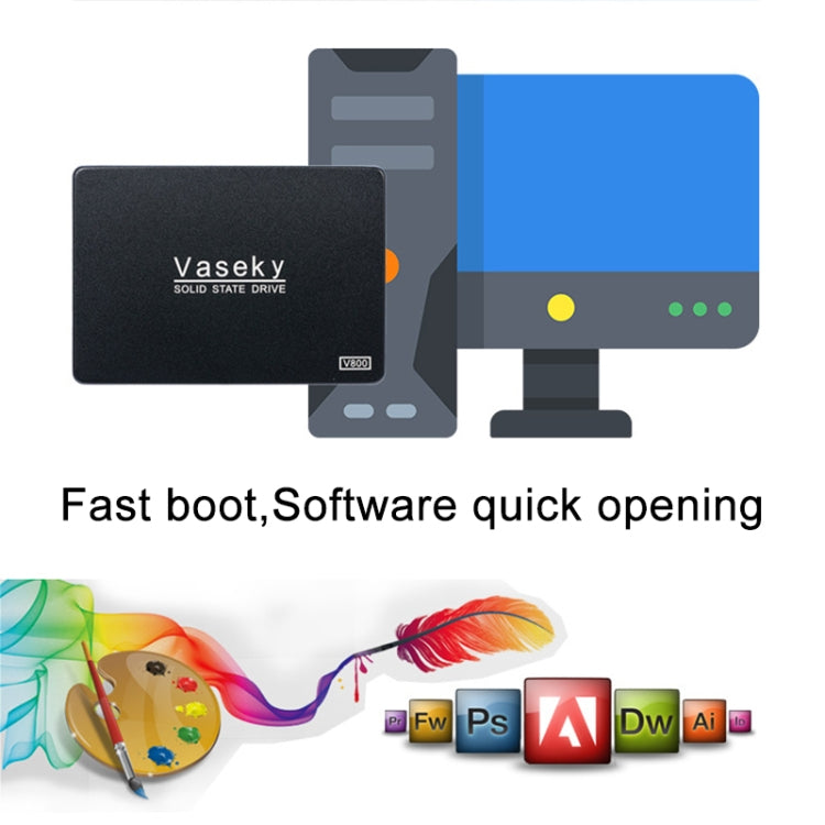 Vaseky V800 256GB 2.5 inch SATA3 6GB/s Ultra-Slim 7mm Solid State Drive SSD Hard Disk Drive for Desktop, Notebook - free shipping - PMC Jewellery - Order now!